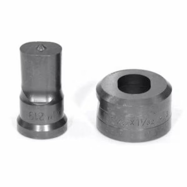 Punch And Die Set, Oblong, 34 X 1 In Punch, 2532 X 1132 In Die Sizes Included, 2 Piece, For Use, Edwards, Mfr#: PDOB3/4X1